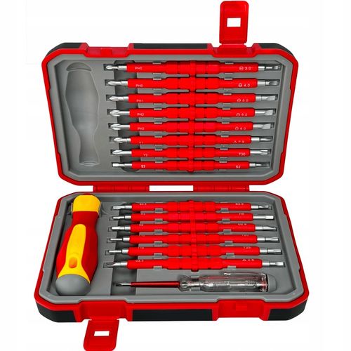 PROFESJONALNY ZESTAW ŚRUBOKRĘTÓW DLA ELEKTRYKA 29 ELEMENTÓW HOLDX na Arena.pl