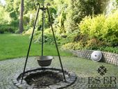 Kociołek węgierski żeliwny z pokrywą 10.5l i trójnogiem - ES-ER