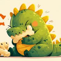 Plakat 40x40cm Uroczy Dinozaur