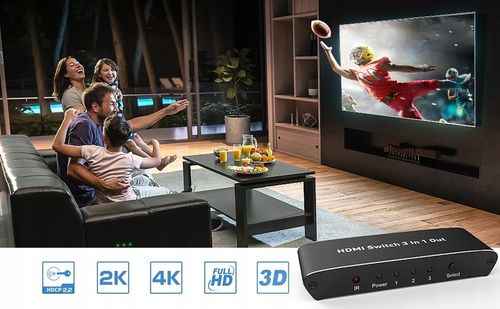 ROZDZIELACZ PRZEŁĄCZNIK SWITCH 3x HDMI 4K HDMI2.0 4K@60HZ na Arena.pl