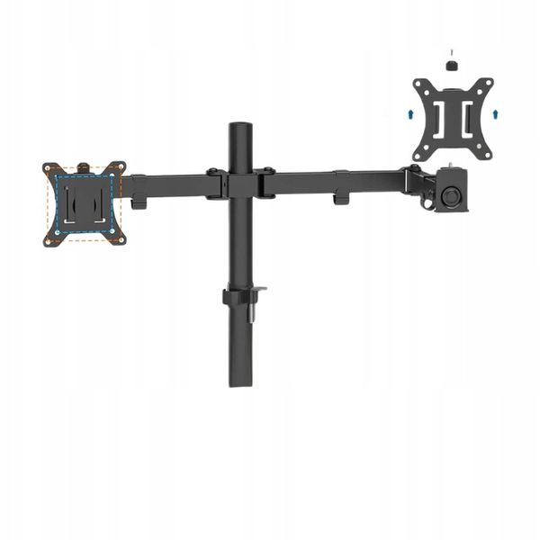 Uchwyt biurkowy podwójny 2x LCD max. 32 BONTEC zdjęcie 2