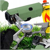 KUCHENKA GAZOWA TURYSTYCZNA POLOWA KEMPINGOWA NA KARTUSZE SKŁADANA + GAZ