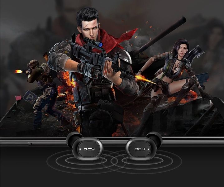QCY T2C SŁUCHAWKI BEZPRZEWODOWE DOKANAŁOWE TWS BLUETOOTH 5.0 CZARNE zdjęcie 2
