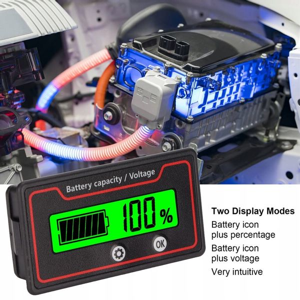 WSKAŹNIK NAŁADOWANIA AKUMULATORA 12-84 V LCD zdjęcie 4