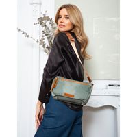 listonoszka damska z nylonu w zielono-brązowym kolorze - peterson