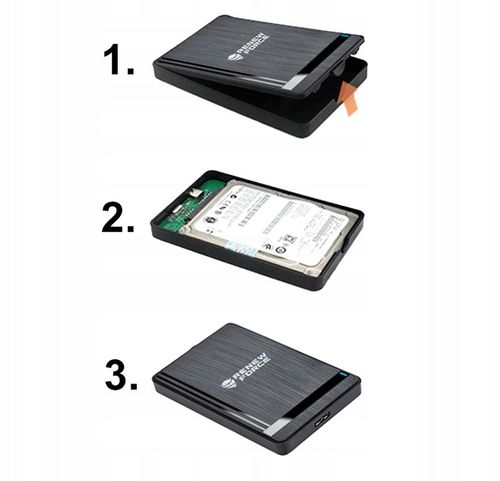 OBUDOWA DYSKU TWARDEGO KIESZEŃ NA DYSK HDD SSD 2,5'' SATA do 5 Gbps USB 3.0 na Arena.pl