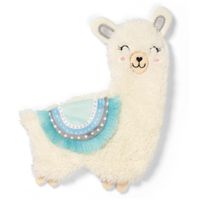 BABYONO Przytulanka szeleścik dla niemowląt LLAMA LULU niebieska