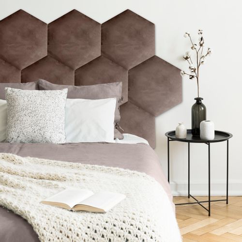 PANELE TAPICEROWANE PLASTER MIODU Heksagon BRĄZOWY 26cm x 30cm na Arena.pl