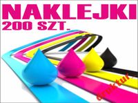 NAKLEJKI WIZYTÓWKI samoprzylepne folia etykiety 200 sztuk vlepki firmowe