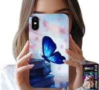 ETUI DO IPHONE XS MAX - NIEBIESKI MOTYLEK, MOTYL, DAMSKIE WZORY