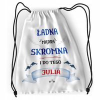 Plecak Dla Juli Sportowy Szkolny Worek Torba Z Nadrukiem Ze Zdjęciem