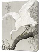 Obraz 50x70cm White Heron on Tree, Koson Japoński Vintage do Salonu
