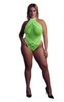 body with halter neck   neon green   xl/xxxxl