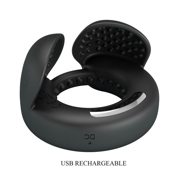 Pretty Love Quentin Vibrating Silicone Cock Ring zdjęcie 11