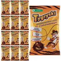 Tygryski Chrupki kukurydziane o smaku czekoladowym 70 g x 12 sztuk