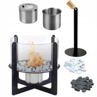 BIOKOMINEK WOLNOSTOJĄCY BEZDYMNY DO DOMU NA TARAS OGRODOWY BIO KOMINEK