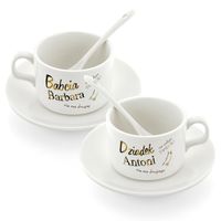 Zestaw 2 filiżanek z imionami  dla babci dziadka prezent dla dziadków