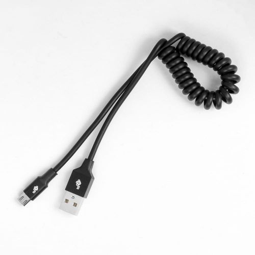 TB Kabel USB-Micro USB 1m spirala, czarny na Arena.pl