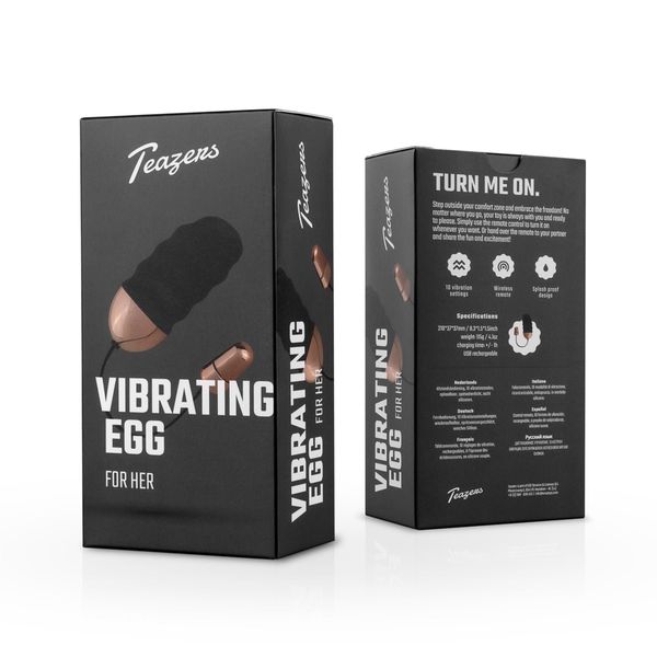 Teazers Ribbed Vibrating Egg With Remote Control zdjęcie 11