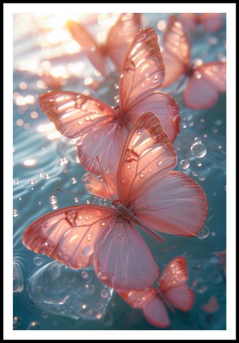 Plakat 68x101cm Świetliste Motyle na Arena.pl