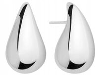 Srebrne kolczyki wkrętki duże krople łezki sztyfty srebro 925