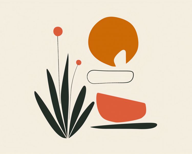 Plakat 50x40cm Abstrakcyjny Zen zdjęcie 1
