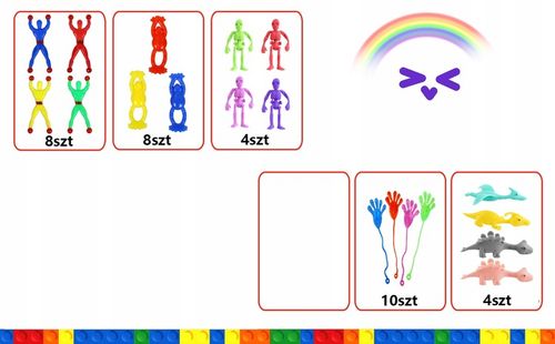34x ŁAPKI ŻELOWE KLEJĄCE PACŁAPKA GUMOLEPKI LEPKI ŁAPKA LEPKA ZABAWKA GRA na Arena.pl