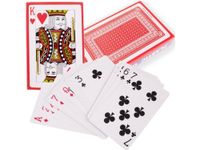 Karty do gry w pokera talia 54 powlekana plastik czerwony