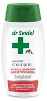 Szampon dla psa kota przeciwgrzybiczy chlorheksydyna ketokonazol Dr. Seidel