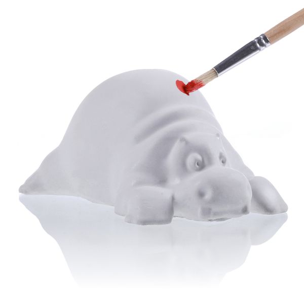Kolorowanka 3D Hipopotam Figurka gipsowa zdjęcie 8