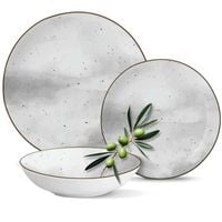 KOMPLET PORCELANA ZESTAW TALERZY SERWIS OBIADOWY TALERZE 18el WZÓR ANTIC