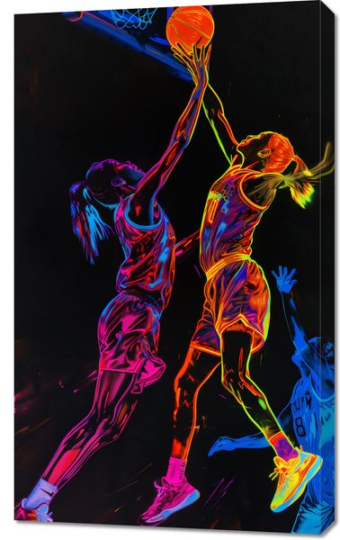 Obraz 60x100cm Mecz W Kosza zdjęcie 1