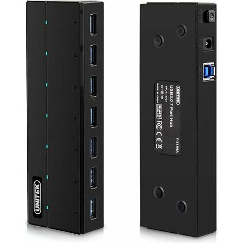 Unitek Y-3184 hub 7x USB 3.0 z zasilaczem i BC 1.2 na Arena.pl