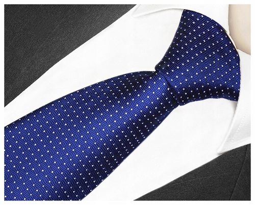 STYLOWY CHABROWY Żakardowy Krawat Męski do Garnituru w Kropki Groszki rc20 na Arena.pl