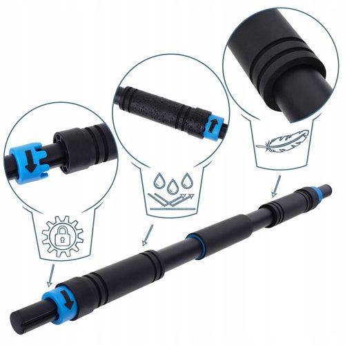 DRĄŻEK DO PODCIĄGANIA ROZPOROWY REGULOWANY 70-100CM STALOWY MOCNY 180KG na Arena.pl