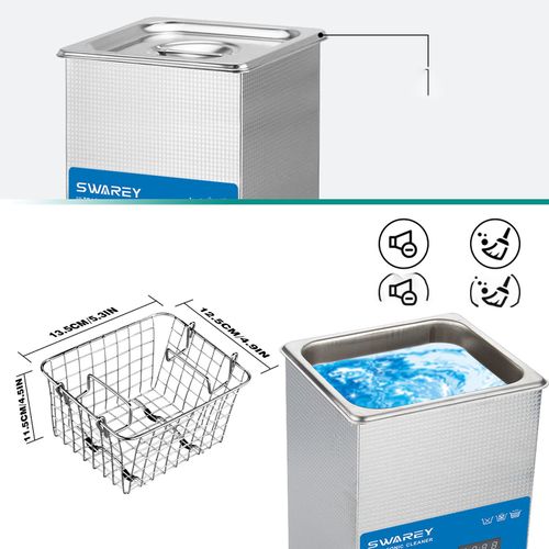 Myjka ultradźwiękowa Swarey 2,5L z podgrzewaczem timer i 40kHz POWYSTAWOWY na Arena.pl