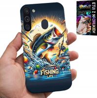 ETUI DO SAMSUNG GALAXY A21 - WZORY DLA WĘDKARZA, RYBY, DORSZ, ŁOSOŚ