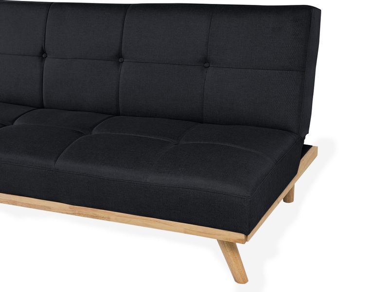 Sofa rozkładana czarna FROYA zdjęcie 7