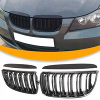 GRILL NERKI do BMW E90 E91 05-08 Czarny Połysk Czarne PRZEDLIFT M PAKIET M3