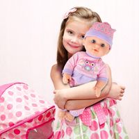 LALKA BOBAS W PIŻAMCE 31CM INTERAKTYWNA PIJE SIUSIA GAWORZY DLA DZIEWCZYNKI