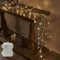 Girlanda LED gałązki brzozowe 180cm Dekoracja świąteczna z ciepłym światłem