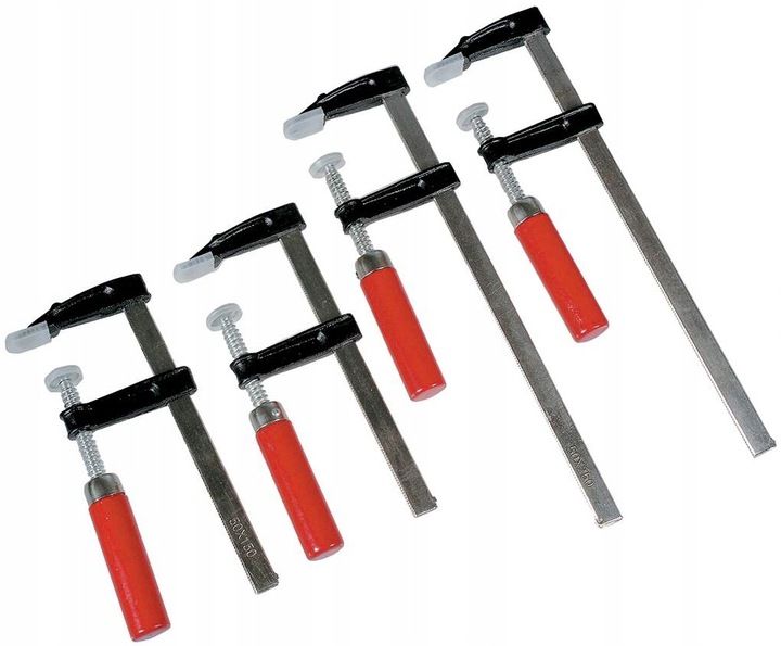 Zestaw zacisków śrubowych 4 sztuk 50x150/250mm zdjęcie 1