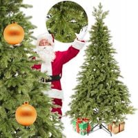 CHOINKA SZTUCZNA JAK PRAWDZIWA 220 CM PE ZIELONA JAK ŻYWA PIĘKNA GĘSTA