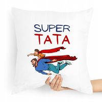 Poduszka Prezent Dla Taty Ojca Super Tata Z Nadrukiem Ze Zdjęciem