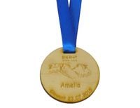 medal drewniany pamiątkowy grawerowany ze wstążką 6x6 cm 20 szt