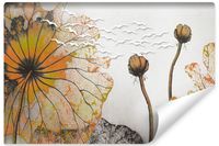 Fototapeta Ścienna LIŚCIE Abstrakcja Ptaki Efekt 3D 180cm x 120cm