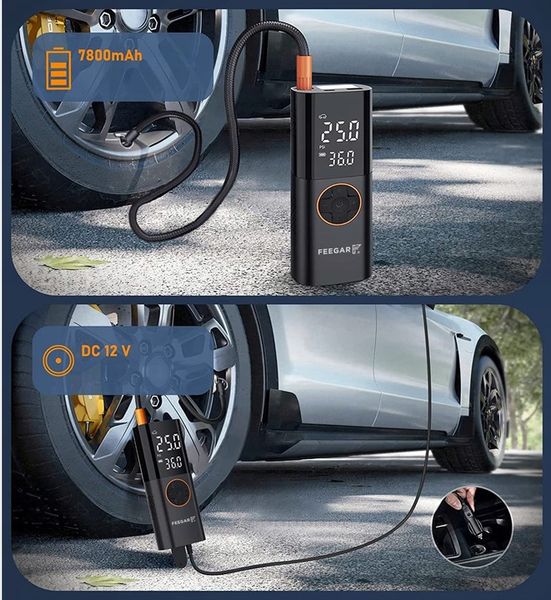 KOMPRESOR SAMOCHODOWY Feegar Pompka Sprężarka 12V zdjęcie 8