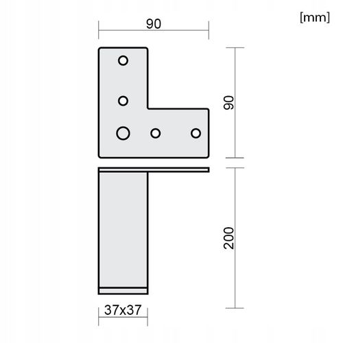 4x NÓŻKA MEBLOWA CZARNA NÓŻKA METALOWA DO SZAFKI NOGI DO SOFY LOFT na Arena.pl