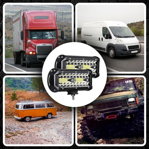 ZESTAW LAMPA ROBOCZA HALOGEN SAMOCHODOWY QUAD 2x 120W MOCNY LED CREE IP68 na Arena.pl