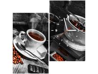 60X60 KWADRAT ZEGAR ŚCIENNY FILIŻANKA GORĄCEJ KAWY COFFEE OBRAZ